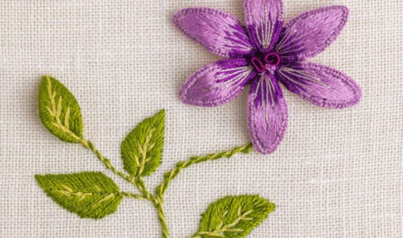 On-Demand, Embroidered 3D Flower and Leaf Wired Shapes