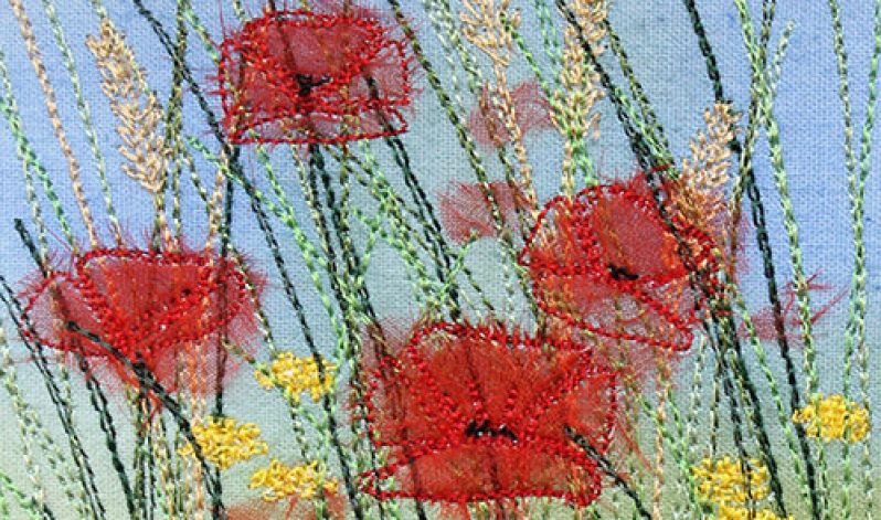 On-Demand, Free Motion Embroidery Flower Meadow