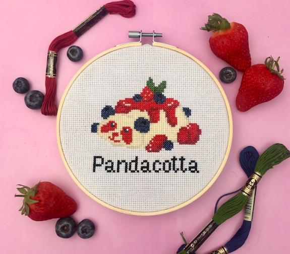 Pandacotta Cross Stitch Kit