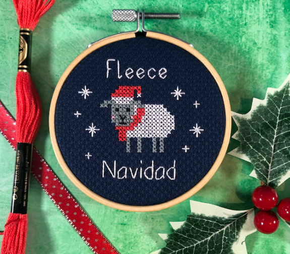 Fleece Navidad Christmas Cross Stitch Kit