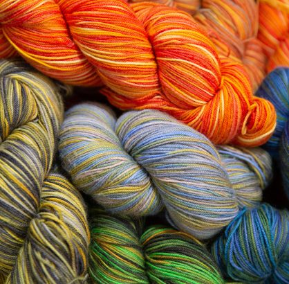 Colourful yarn